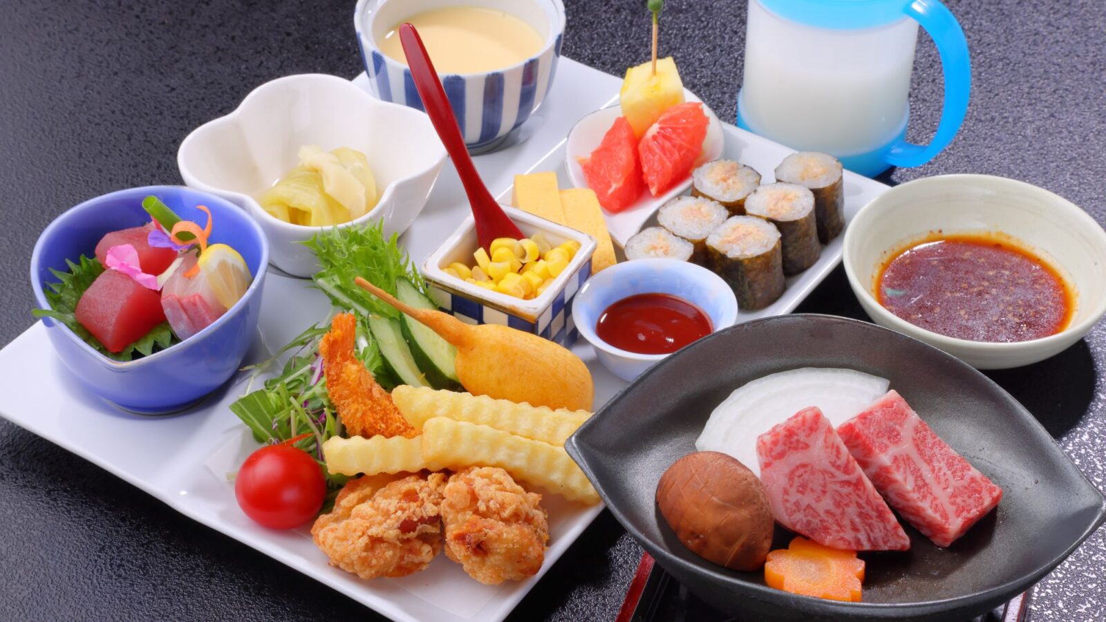 湯の山温泉 鹿の湯ホテル お子様用お食事の一例(小学生)