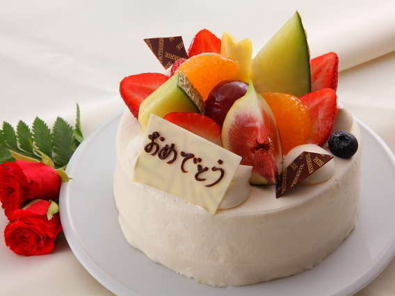 飛鳥荘 記念日のお祝いケーキ 子連れ
