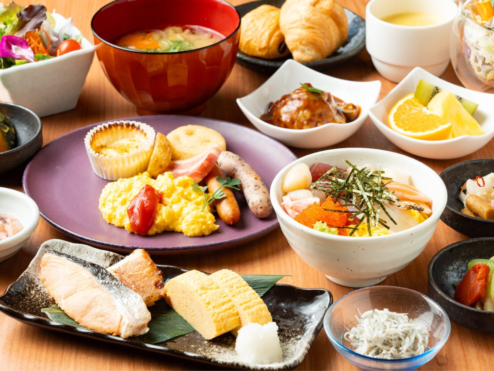 奈良プラザホテル 朝食バイキング 和洋60種類以上 子連れ